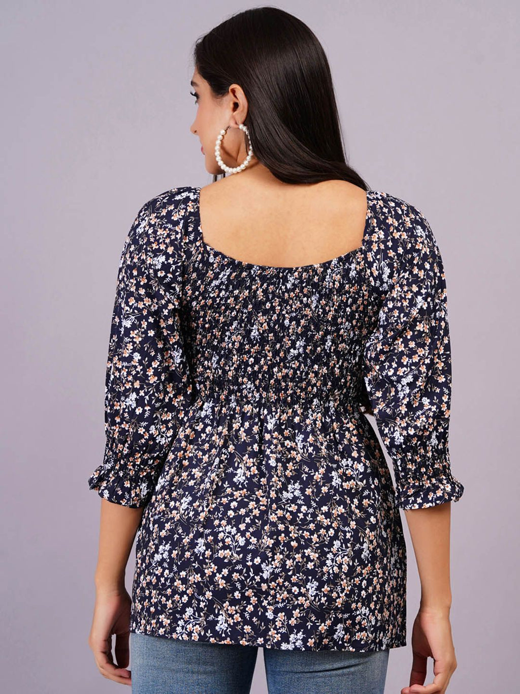 Dhimhi Women's Animal Bell Sleeve Top