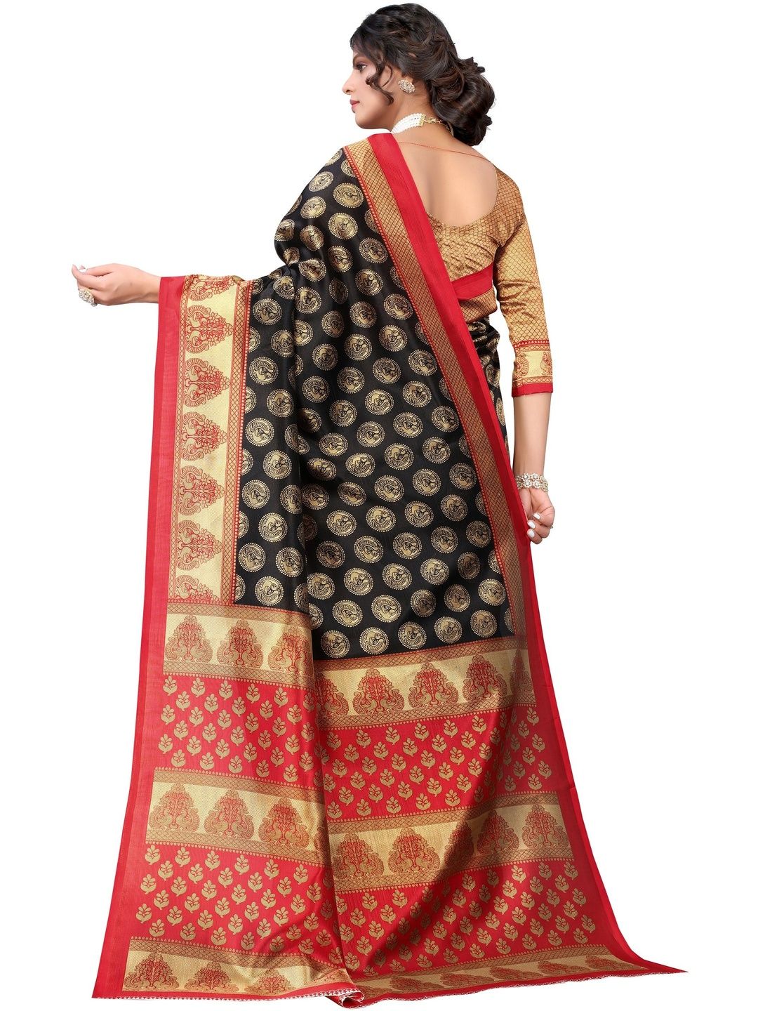 Dhimhi Women's Ethnic Motifs Zari Art Silk Saree