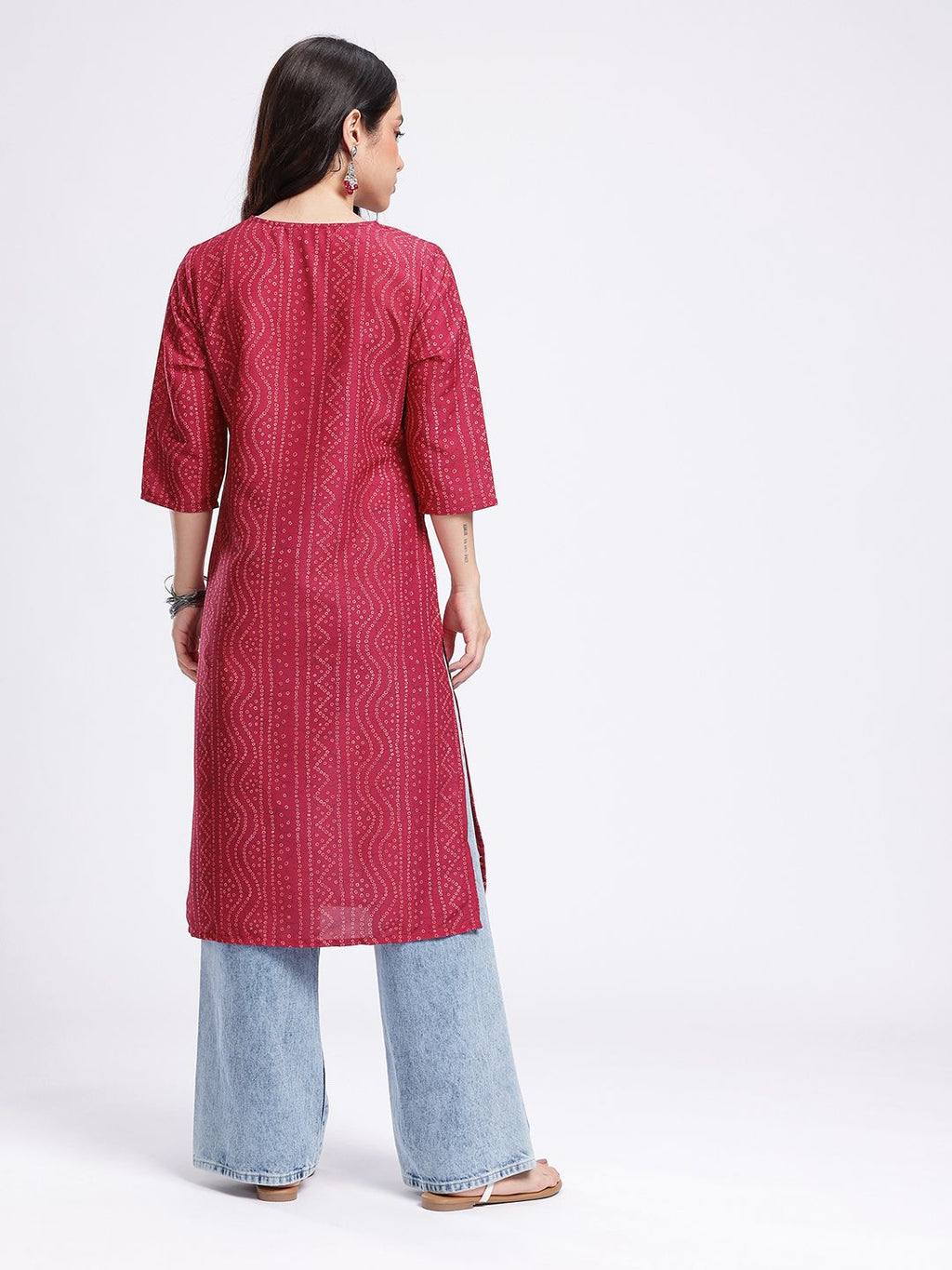 Abstract Printed Straight Kurta