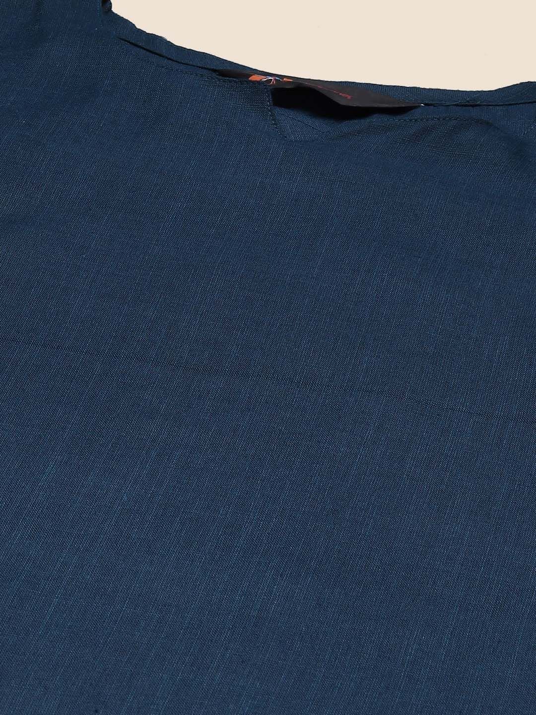 Dhimhi Women's Floral Regular Gotta Patti Pure Cotton Kurta with Trousers & With Dupatta