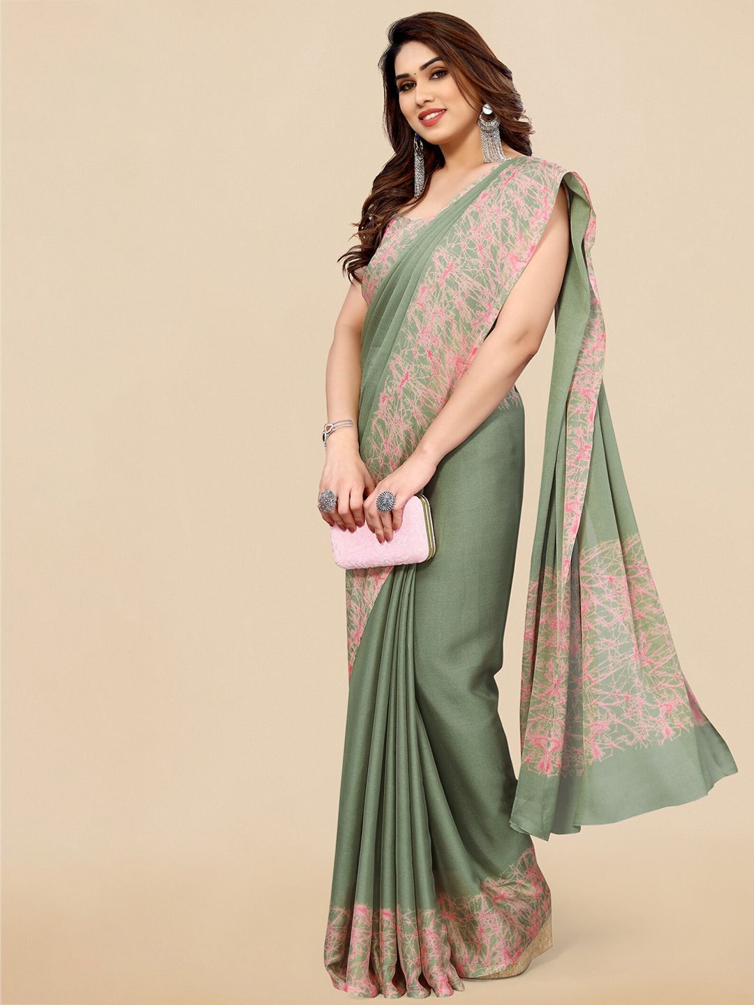 Dhimhi Women's Poly Chiffon Saree