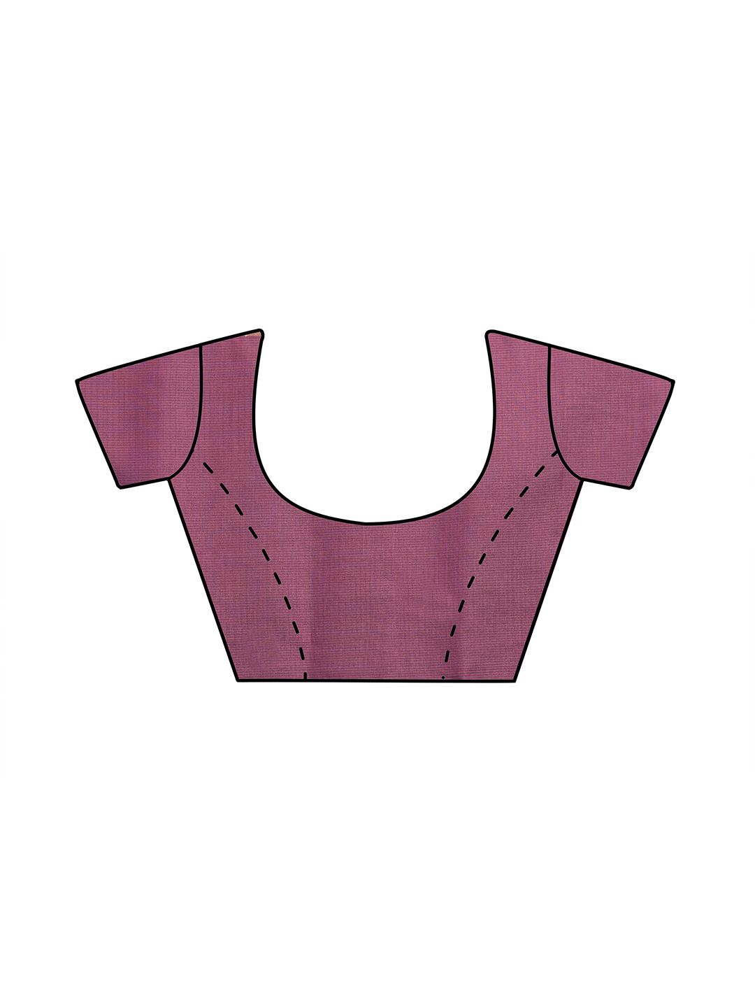 Dhimhi Women's Beige & Purple Cotton Blend Woven Design Saree