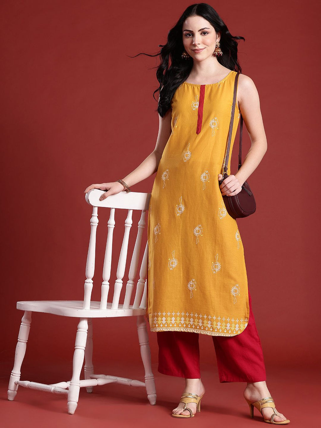 Ethnic Motifs Printed Indie Prints Cotton Kurta
