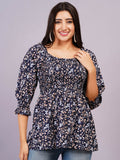 Dhimhi Women's Animal Bell Sleeve Top