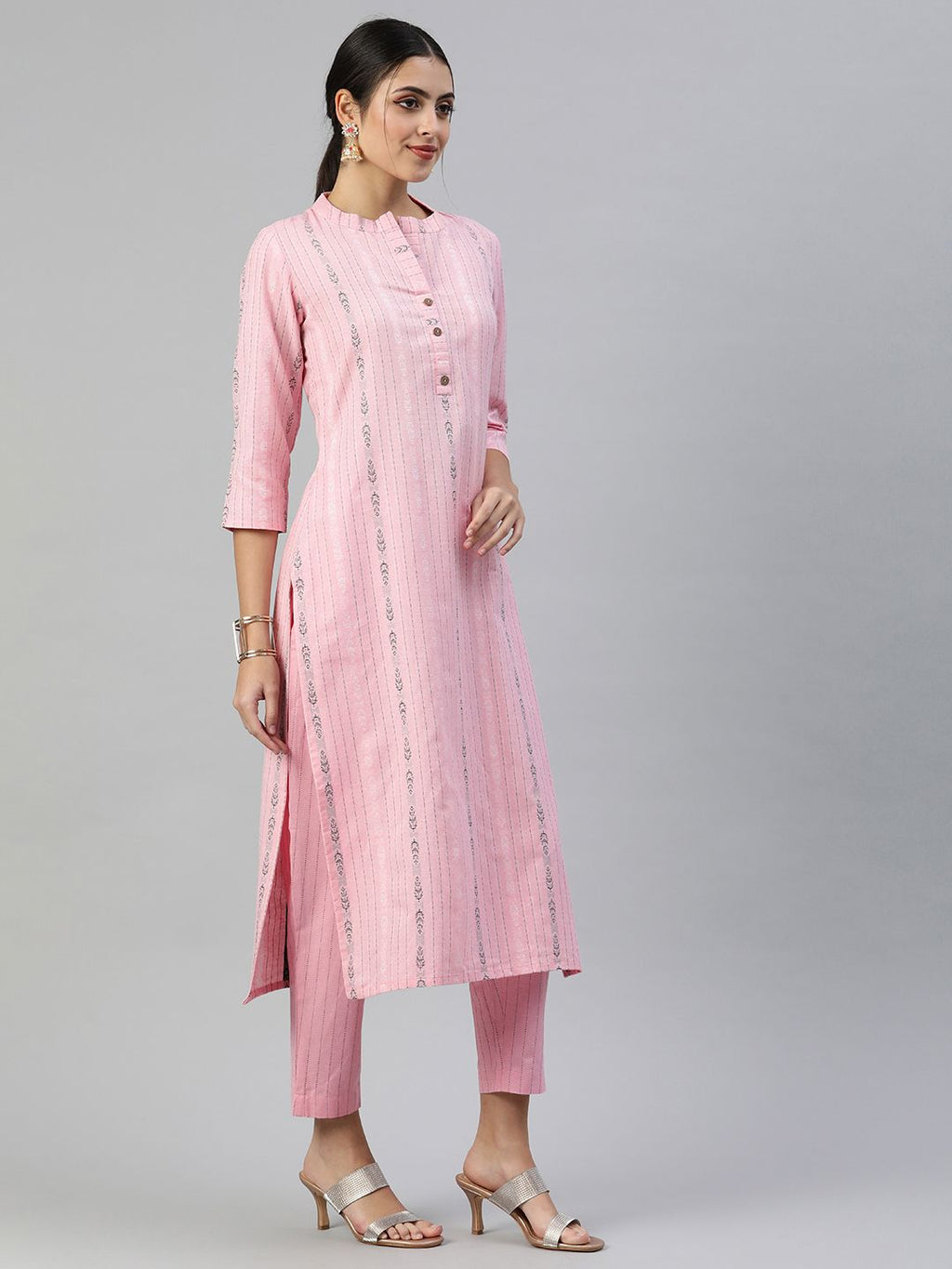 Dhimhi Women's Pure Cotton Kurta With Trousers