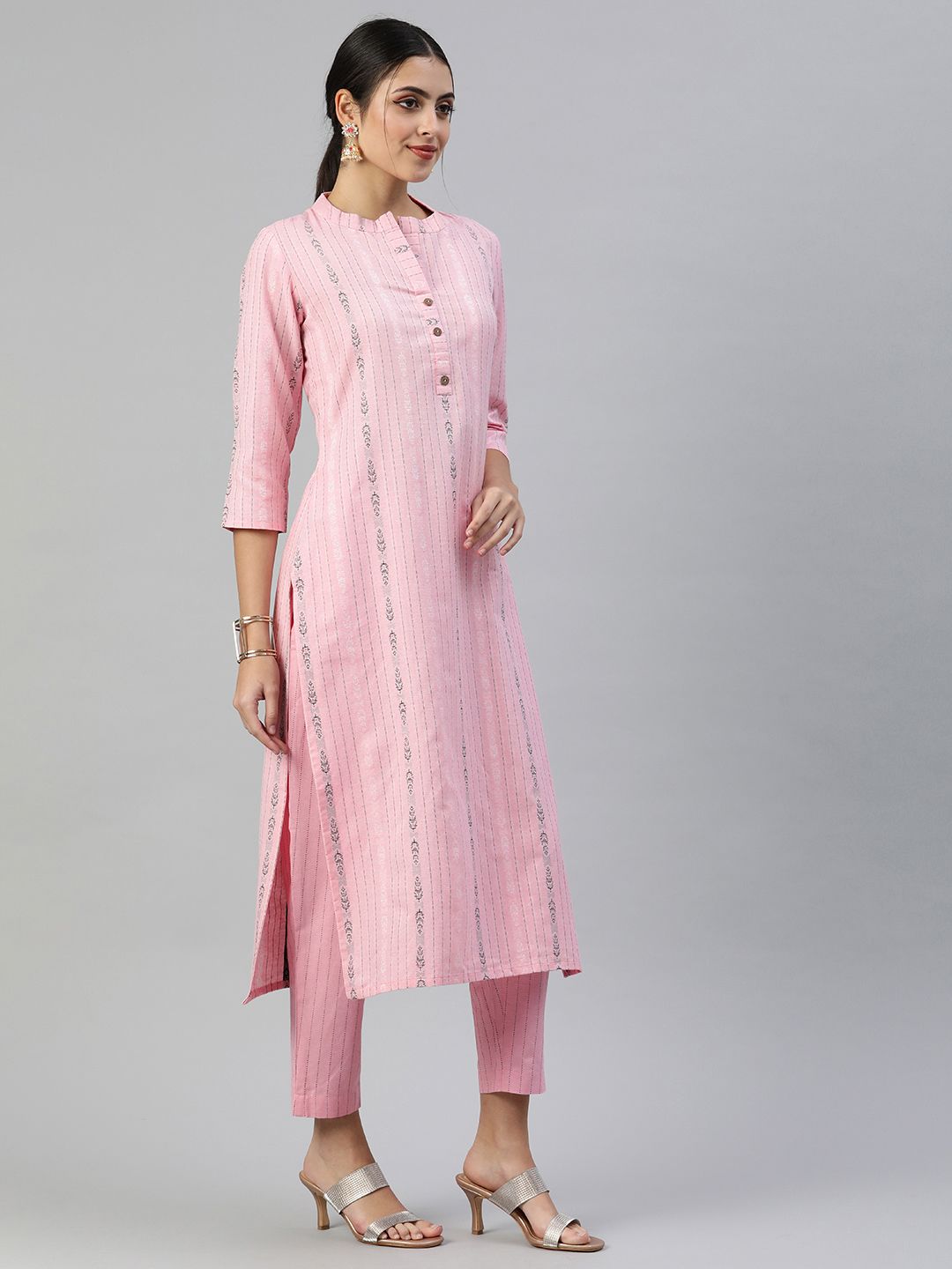Dhimhi Women's Pure Cotton Kurta With Trousers