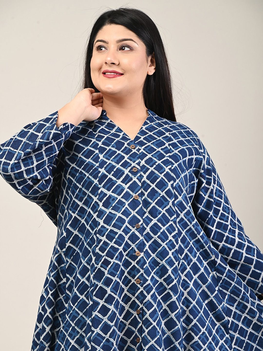 Geometric Printed A-Line Kurta