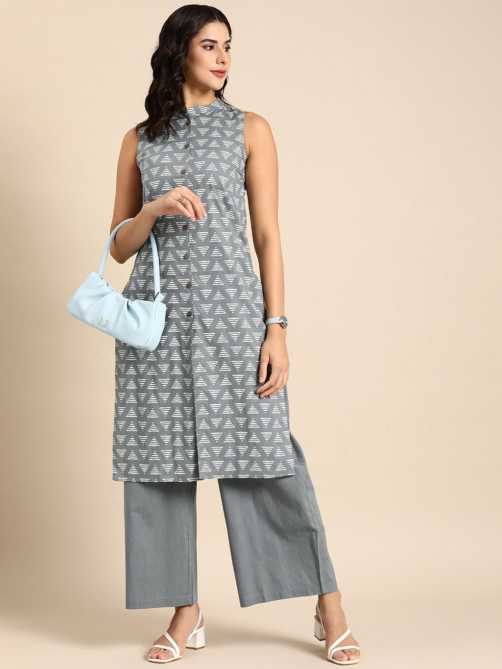 Dhimhi Women's Printed Regular Kurta with Palazzos