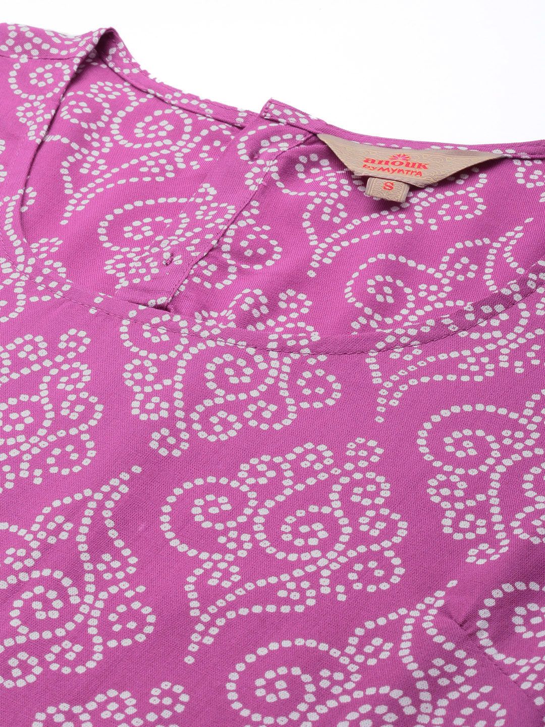 Women Bandhani Printed Straight Kurta