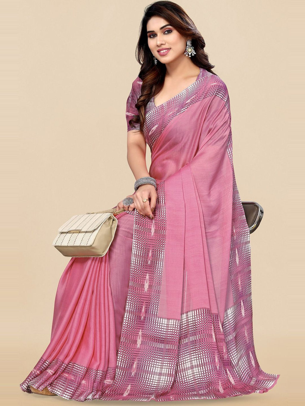 Dhimhi Women's Geometric Printed Saree