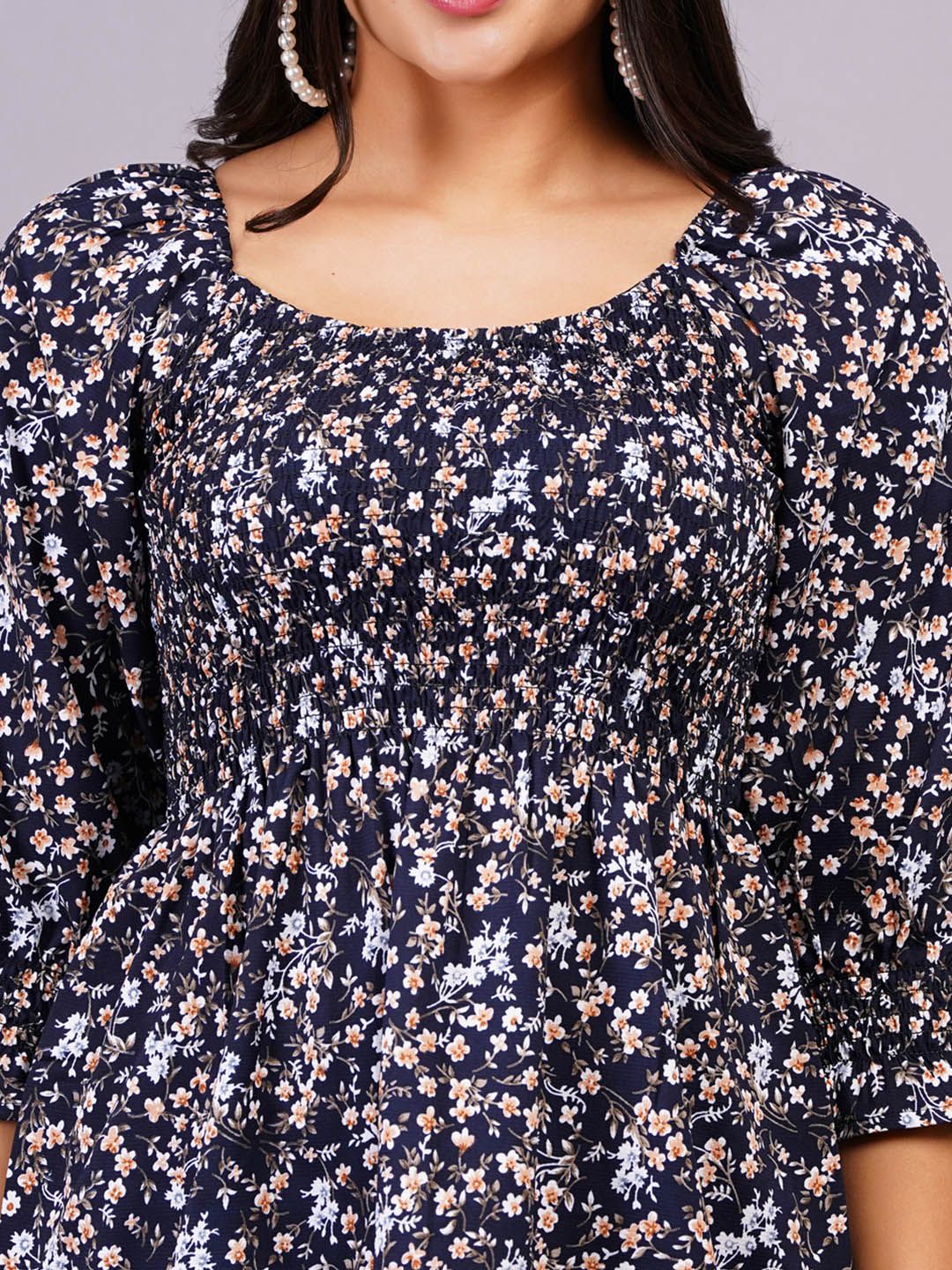 Dhimhi Women's Animal Bell Sleeve Top
