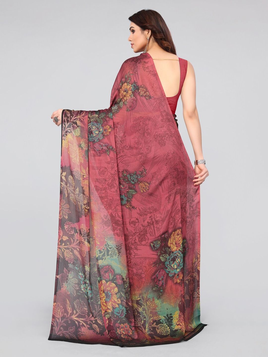 Dhimhi Women's Printed Floral Saree