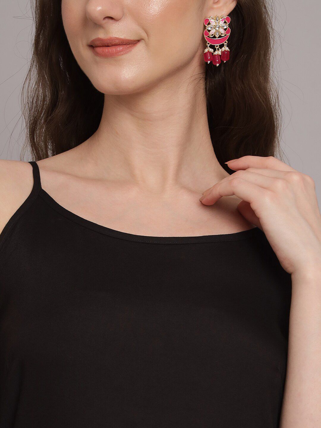 Dhimhi Women's Pure Cotton Anarkali Kurta With Palazzos & Dupatta