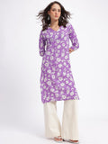 Floral Print Straight Kurta