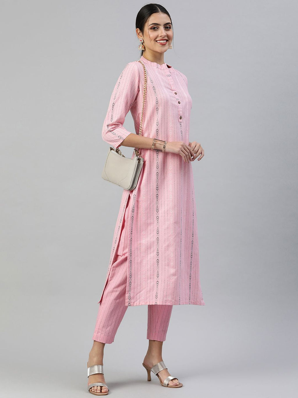Dhimhi Women's Pure Cotton Kurta With Trousers