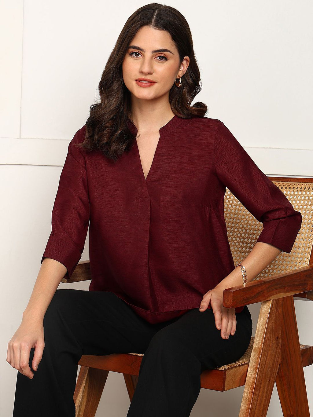 Dhimhi Women's 1 Solid Regular Top