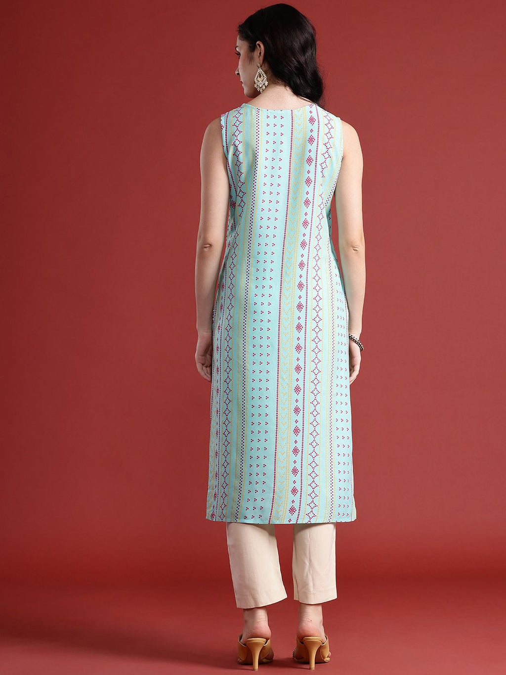Geometric Printed Straight Kurta