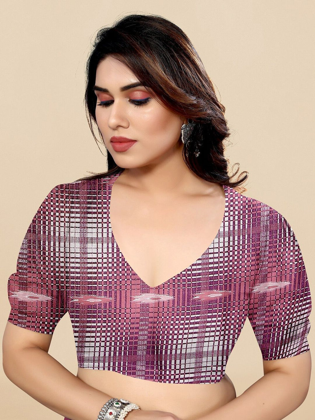 Dhimhi Women's Geometric Printed Saree