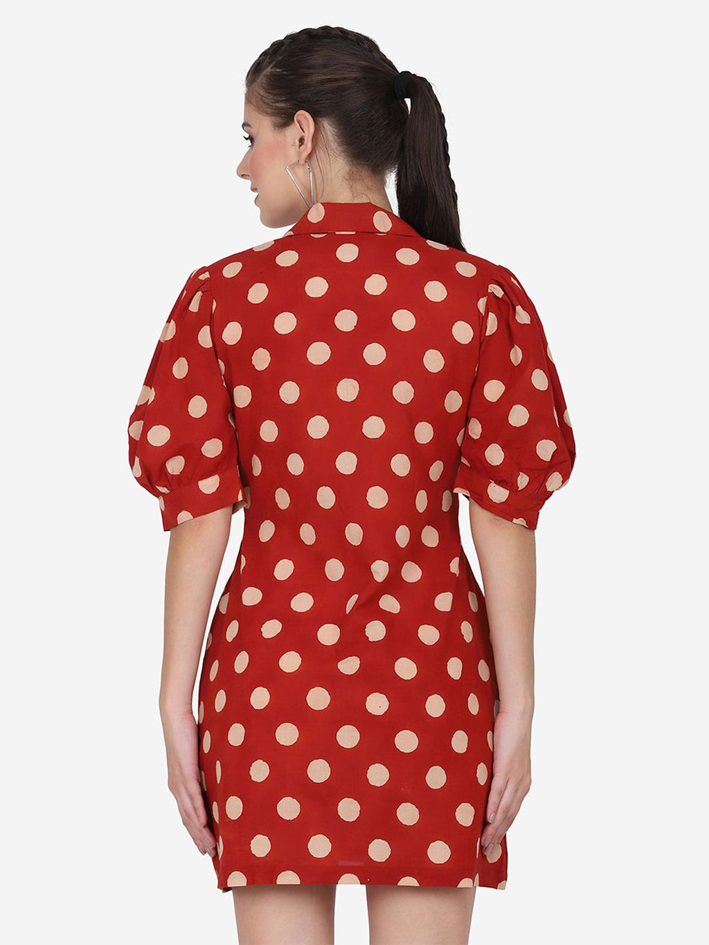 Dhimhi Women's Polka Dot Printed Cotton Top