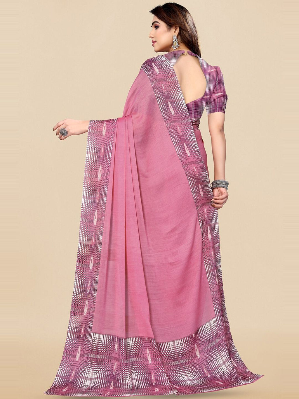 Dhimhi Women's Geometric Printed Saree
