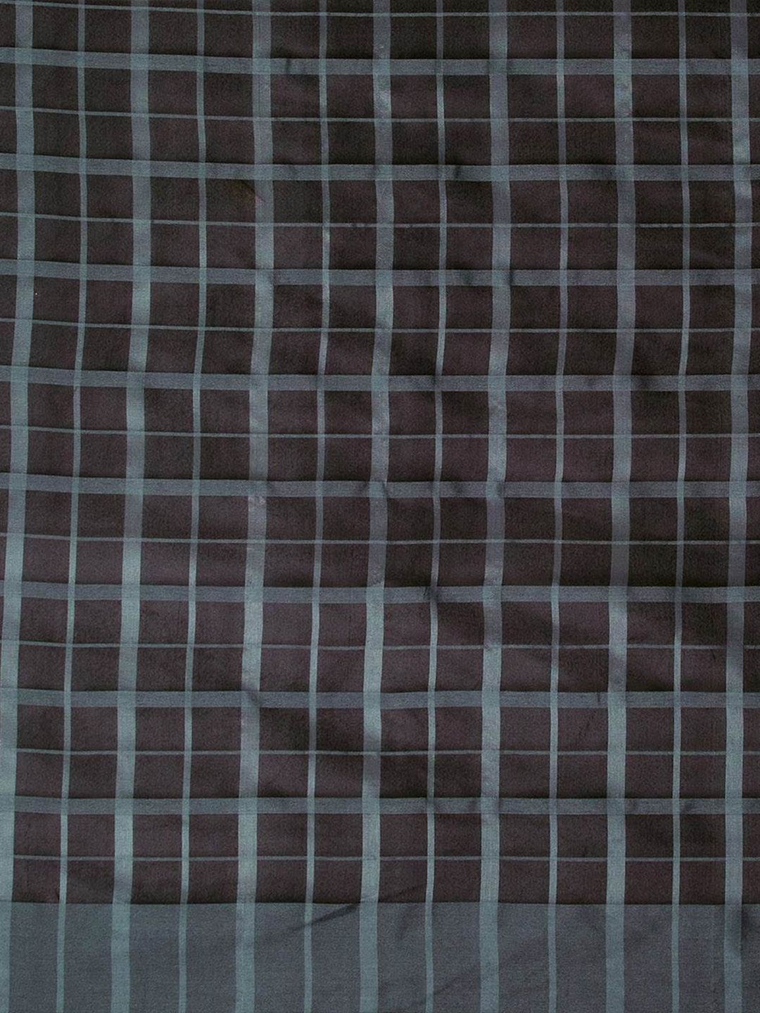 Dhimhi Women's Woven Design Checked Zari Saree