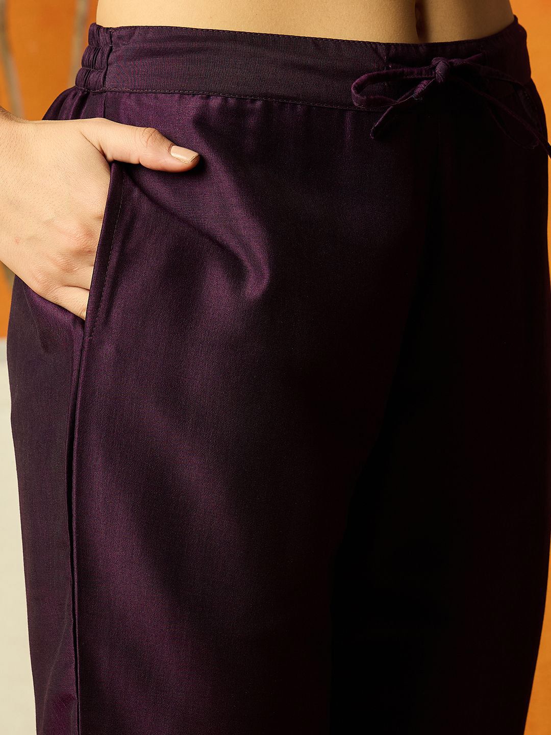 Dhimhi Women's Ethnic Motifs Embroidered Sequinned Straight Kurta with Trousers & Dupatta