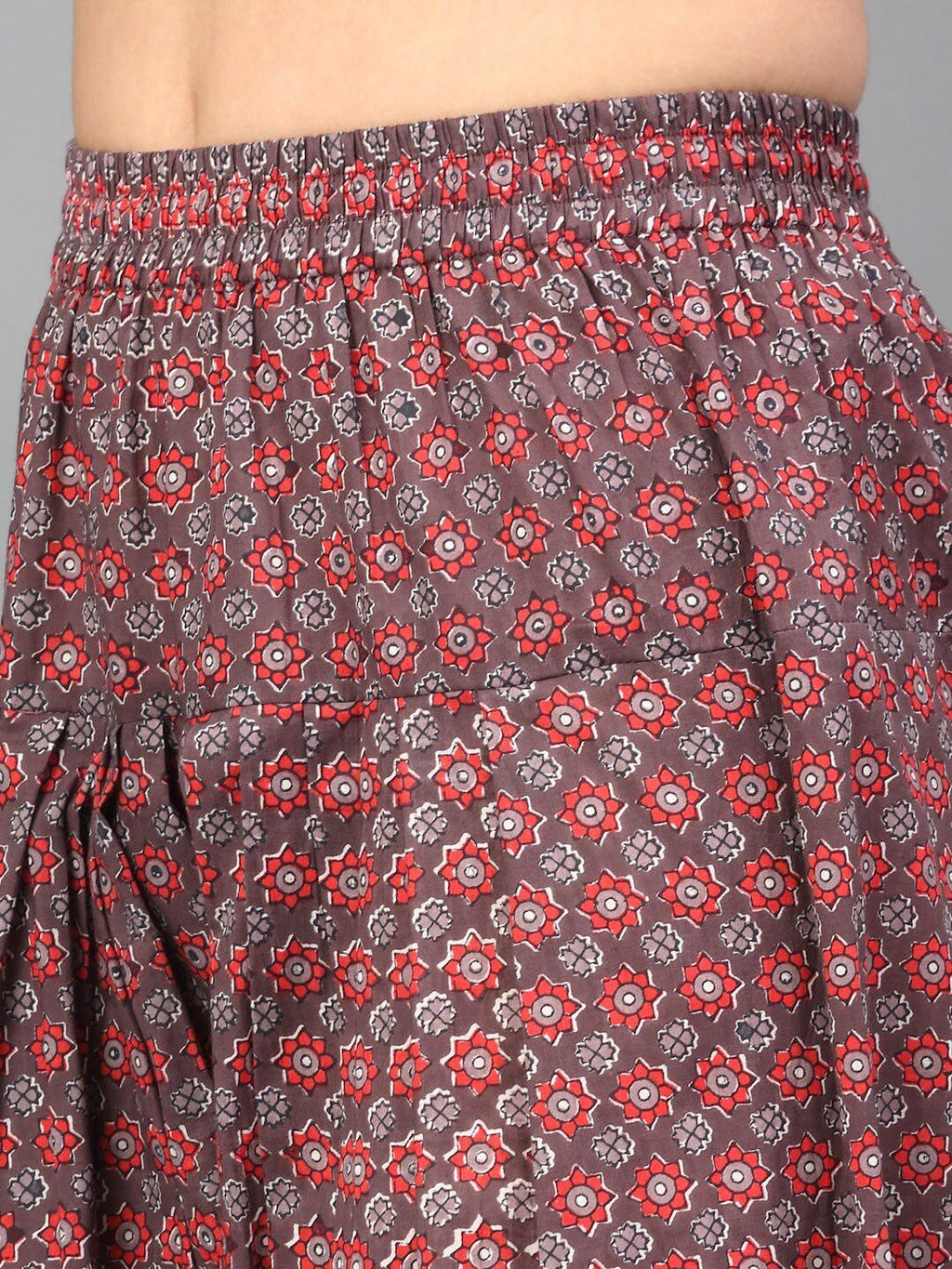 Dhimhi Women's Ethnic Motifs Printed Pure Cotton Kurta with Salwar & Dupatta