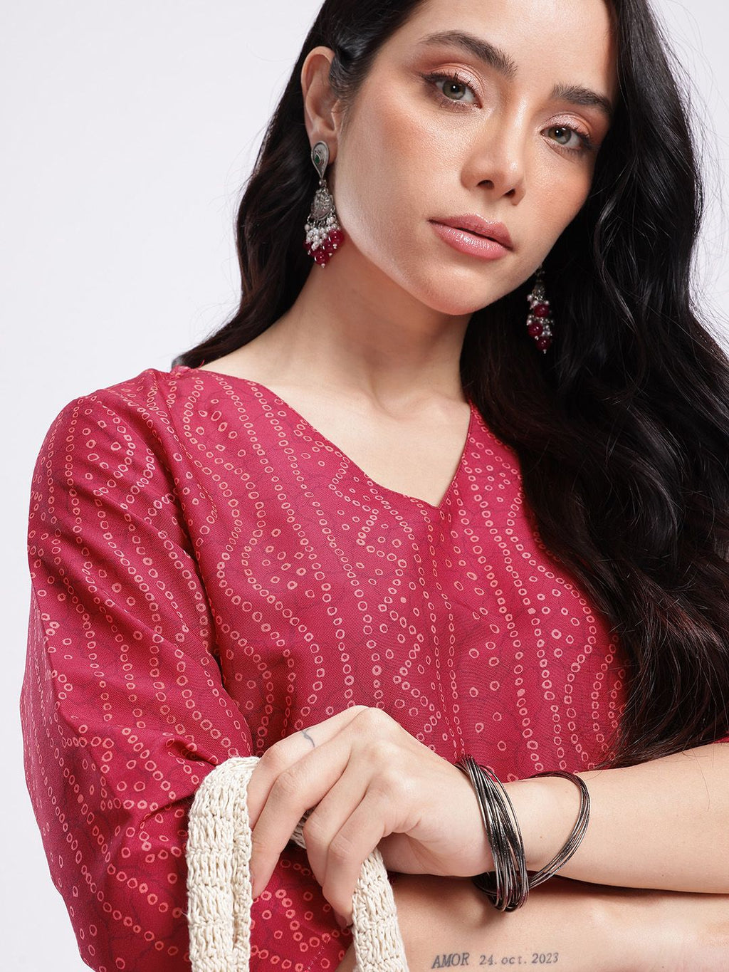 Abstract Printed Straight Kurta