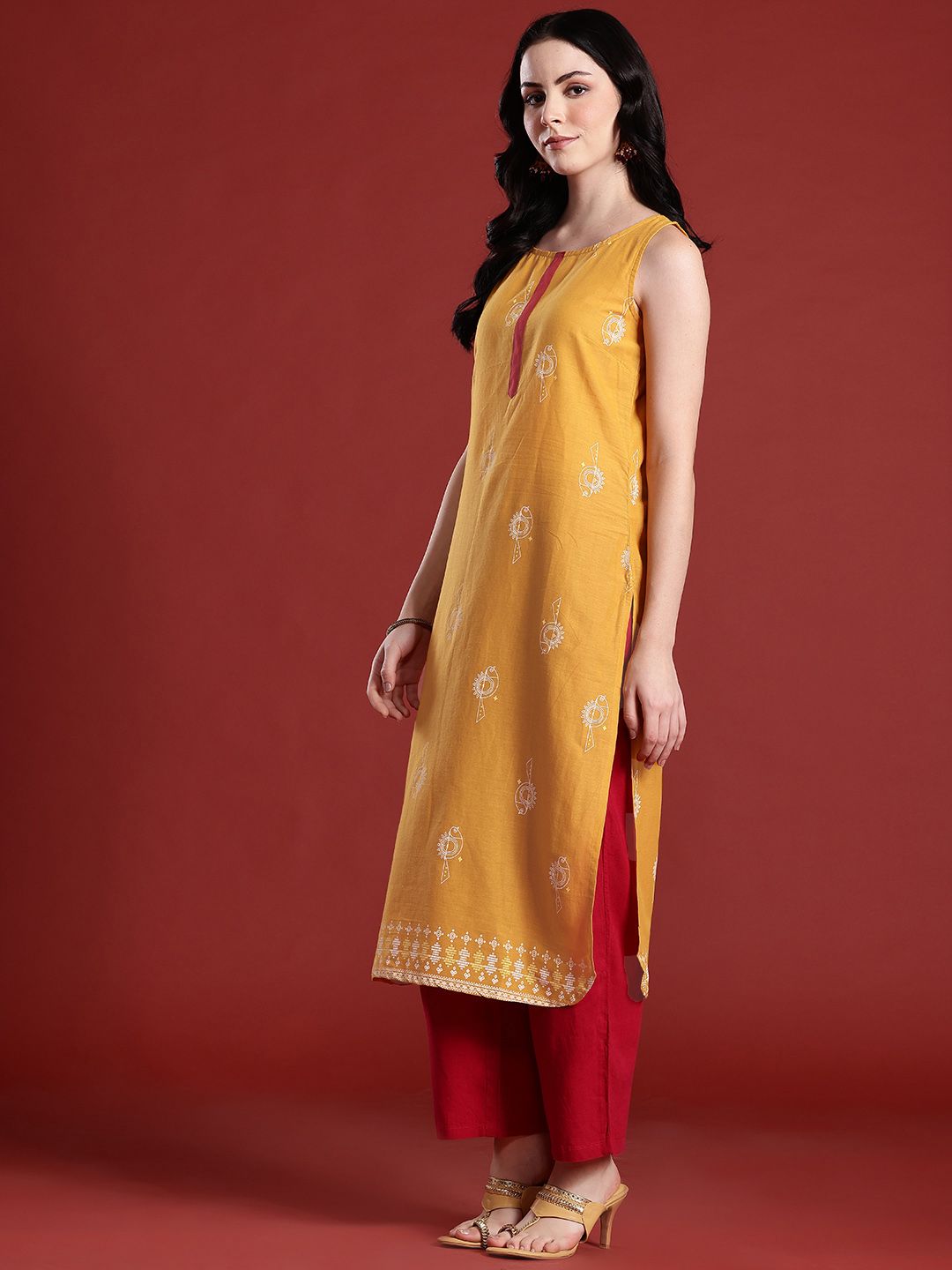 Ethnic Motifs Printed Indie Prints Cotton Kurta