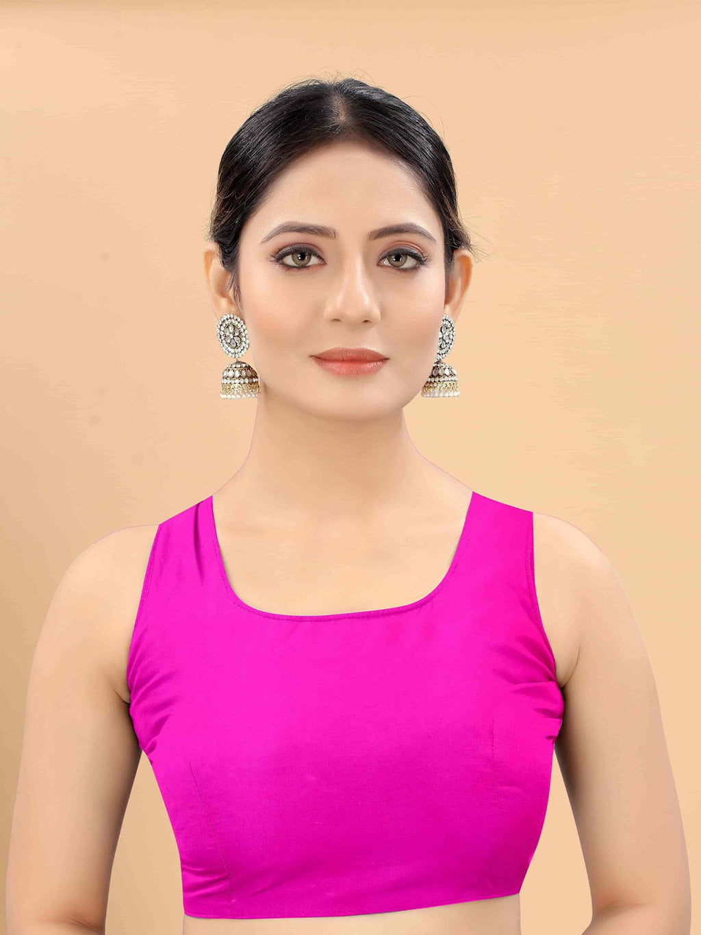 Dhimhi Women's Blue & Magenta Zari Art Silk Fusion Arani Saree