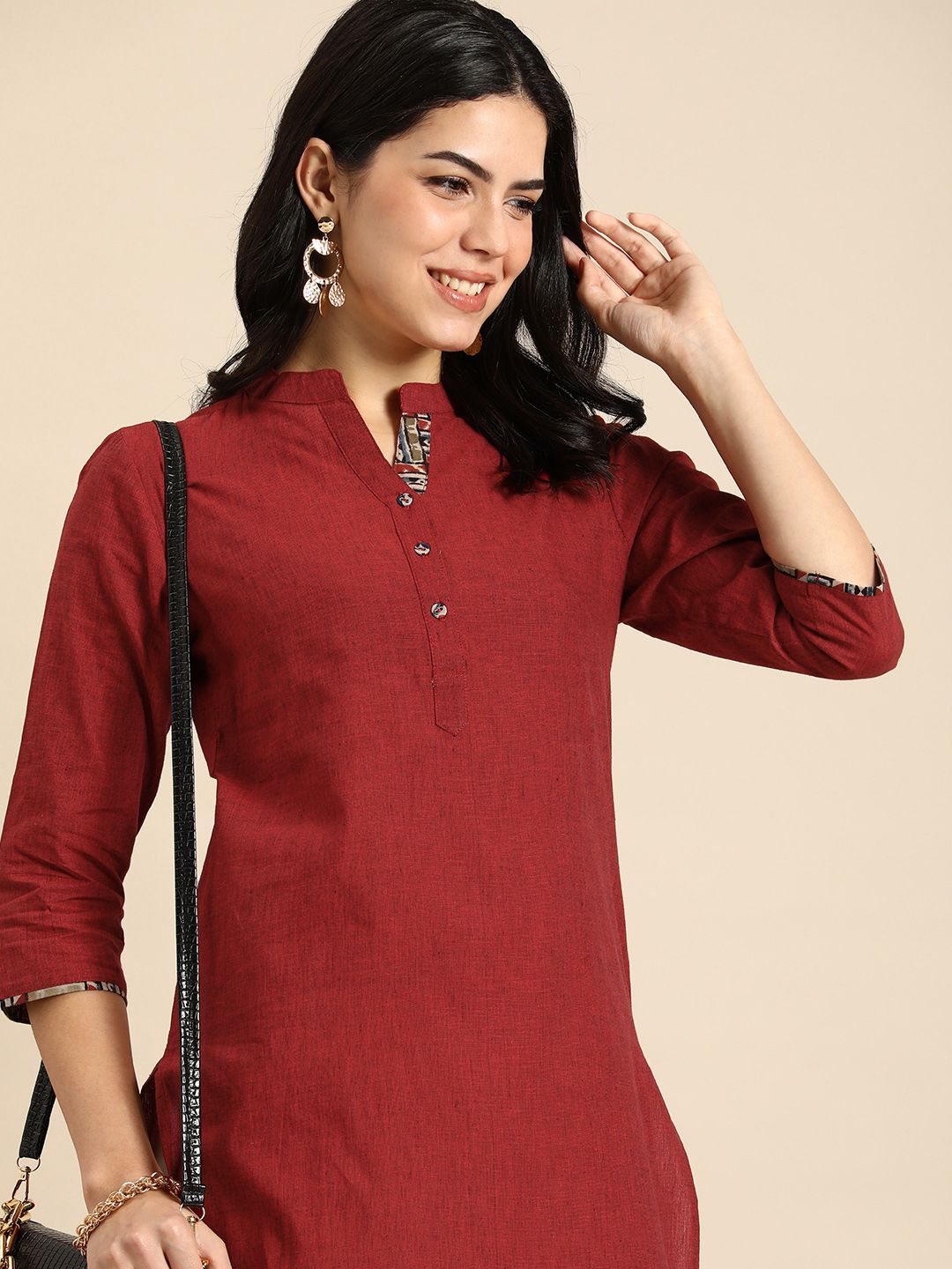 Dhimhi Women's Women Solid Straight Kurta