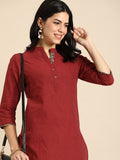 Women Solid Straight Kurta