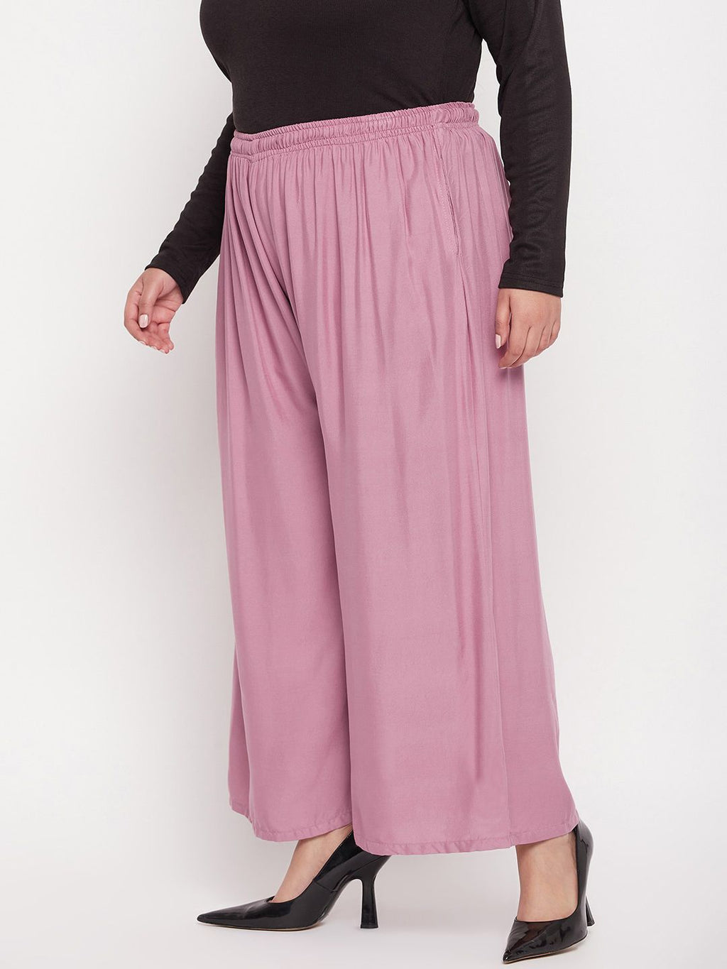 Dhimhi Women's Plus Size Wide Leg Palazzos