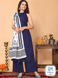 Dhimhi Women A-Line Kurta with Palazzos & Dupatta