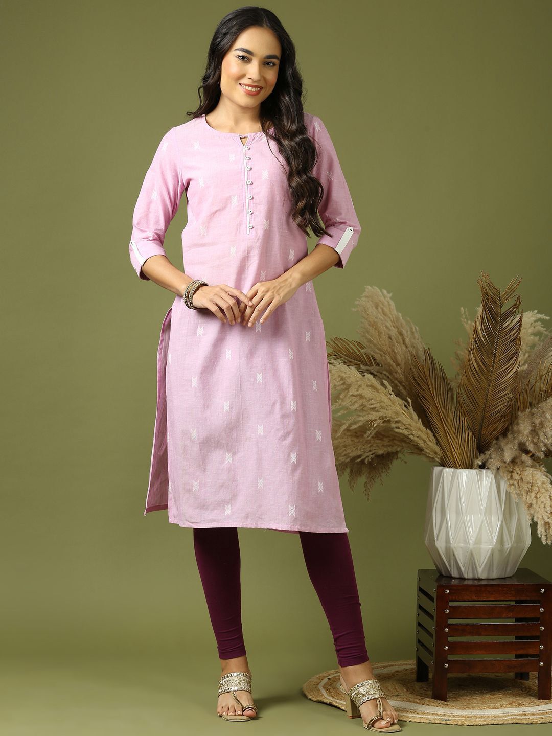 Women Dobby A-Line Kurta