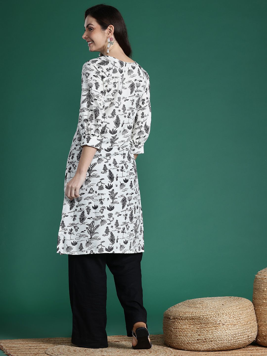 Floral Print Kurta