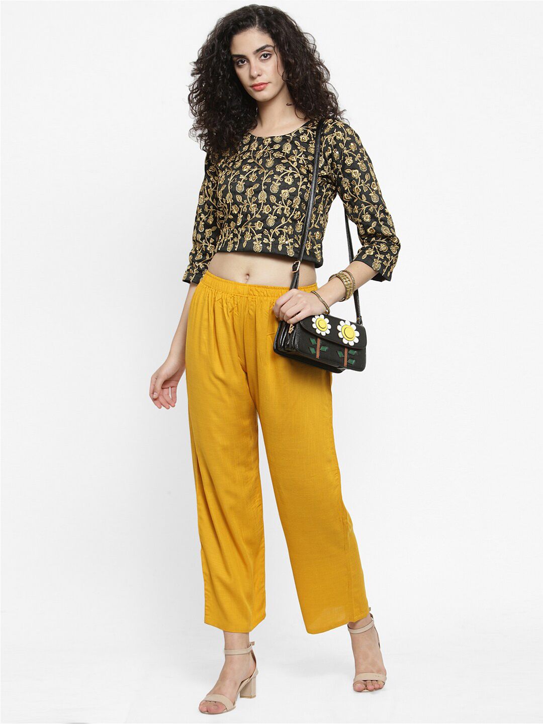 Dhimhi Women's Mustard Solid
