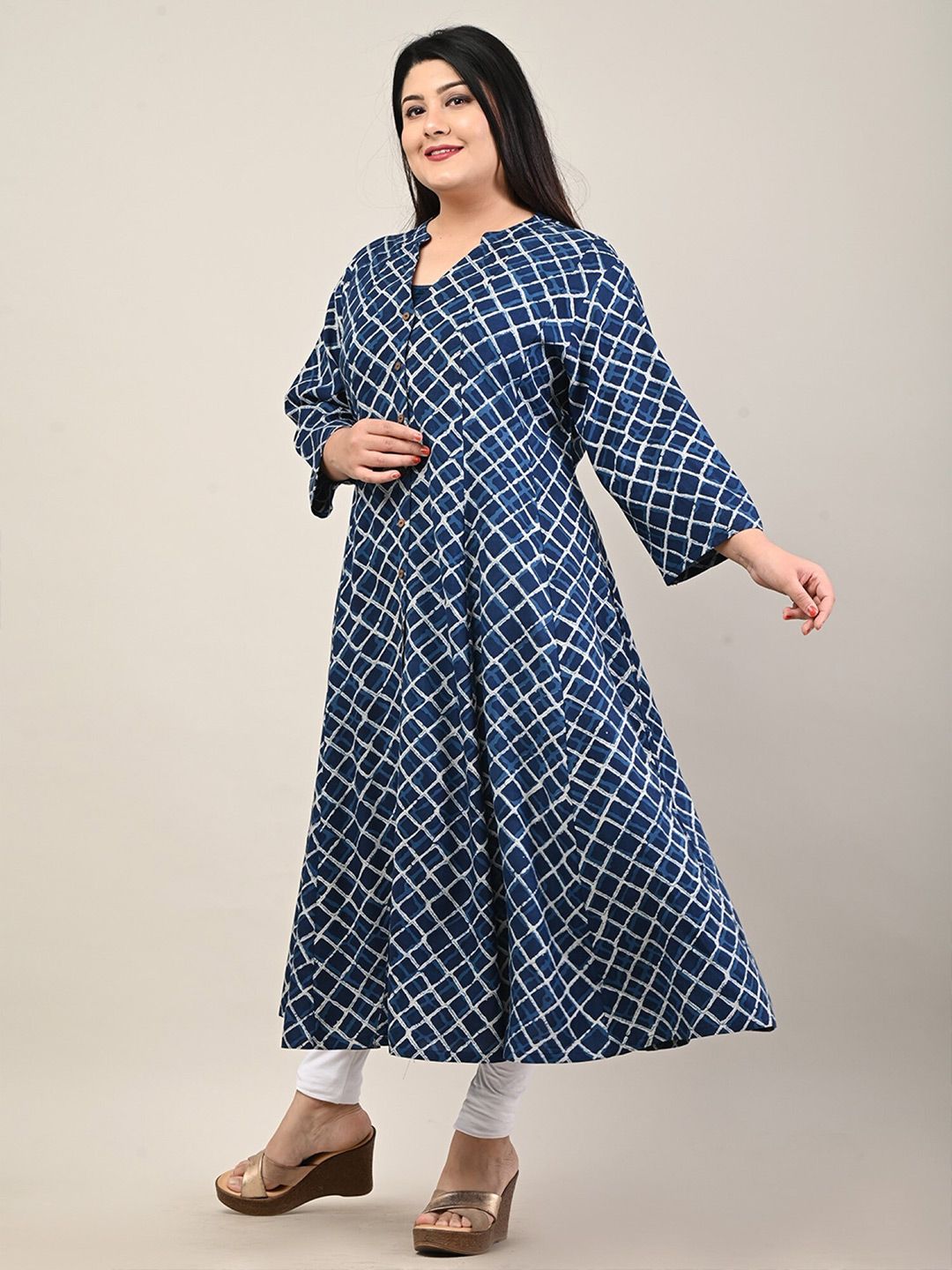 Geometric Printed A-Line Kurta
