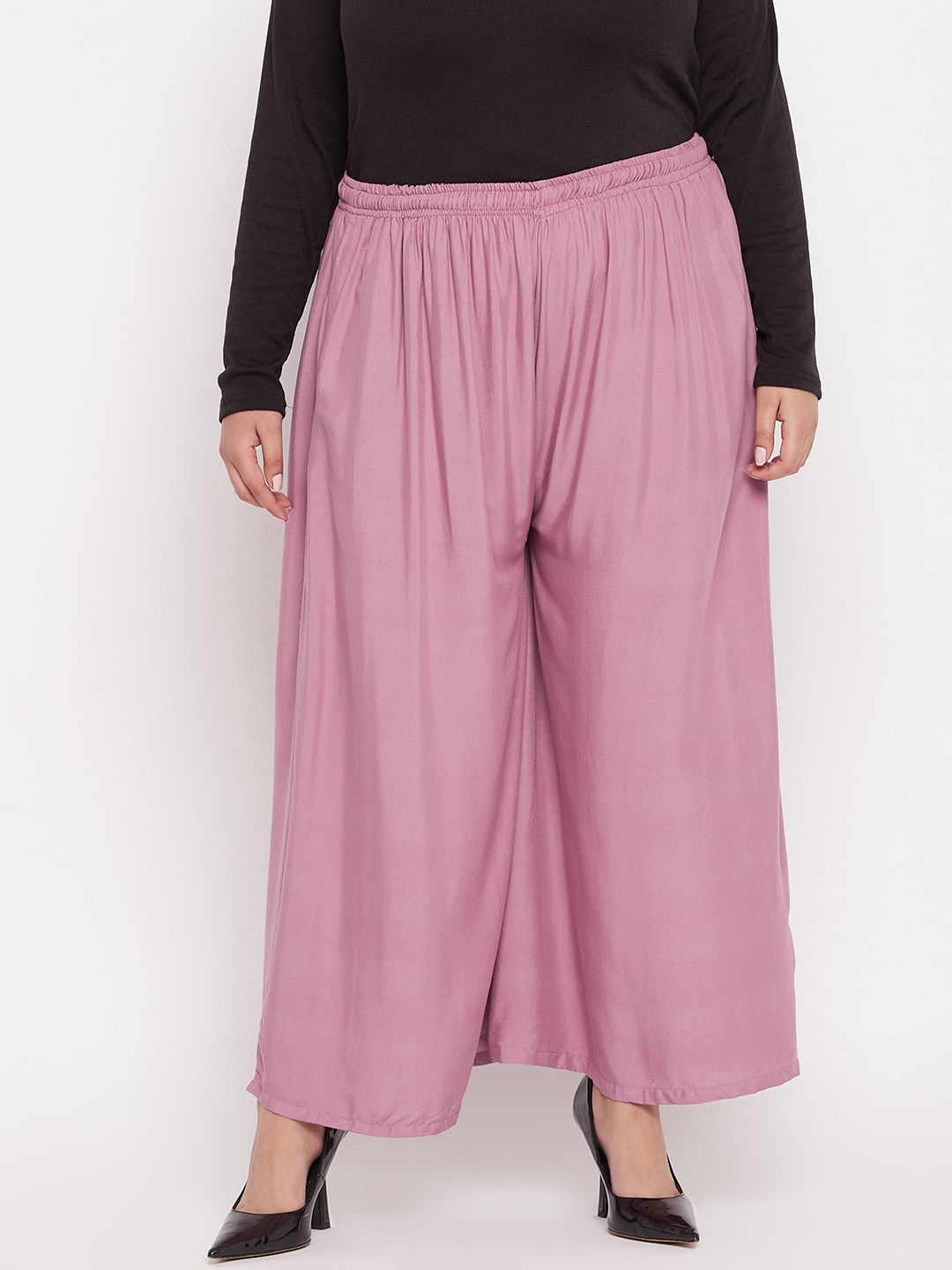 Dhimhi Women's Plus Size Wide Leg Palazzos