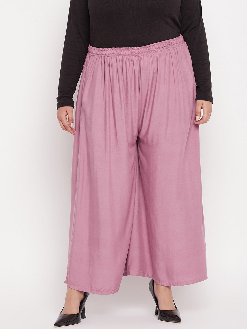 Dhimhi Women's Plus Size Wide Leg Palazzos