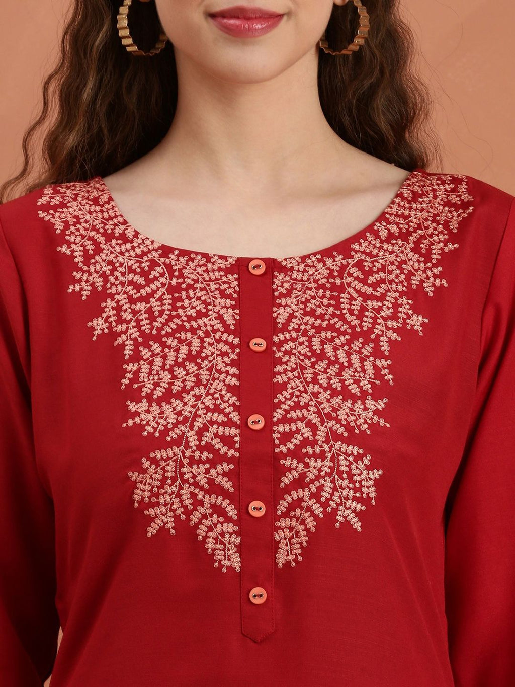 Women Ethnic Motifs Embroidered Kurta