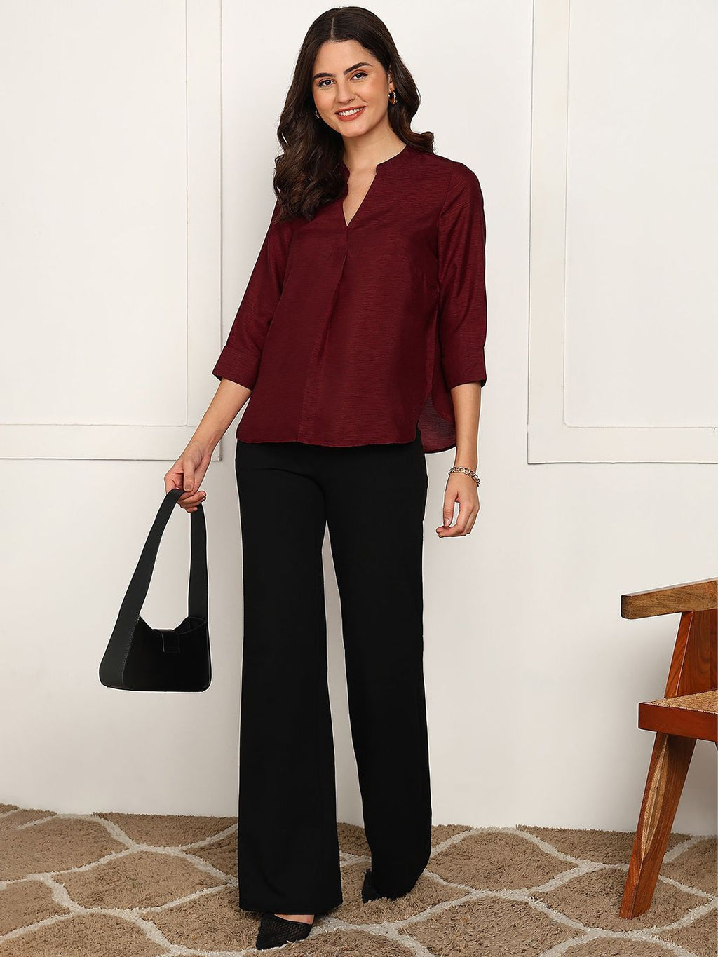 Dhimhi Women's 1 Solid Regular Top