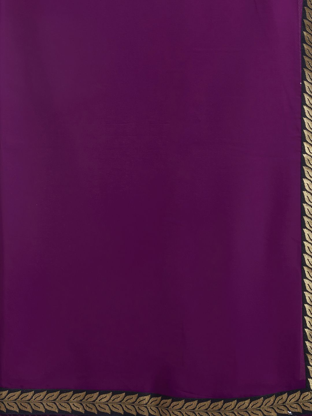 Dhimhi Women's Woven Design Poly Georgette Saree