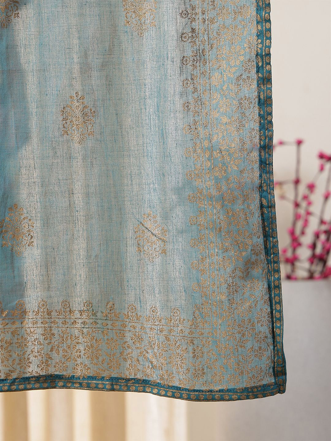 Dhimhi Women's Printed Regular Kurta with Trousers & With Dupatta