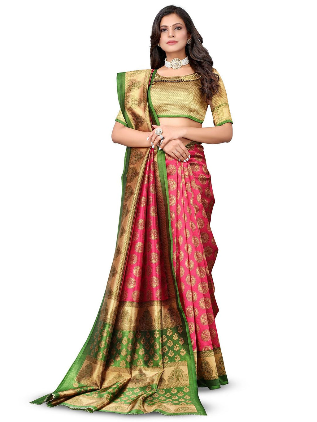 Dhimhi Women's Women Ethnic Motifs Art Silk Saree