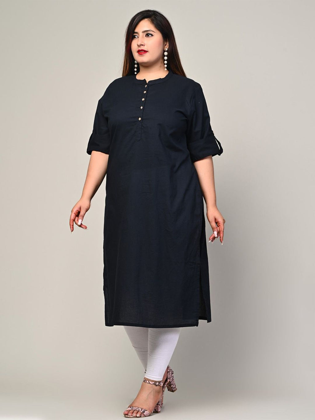 Round Neck Straight Kurta