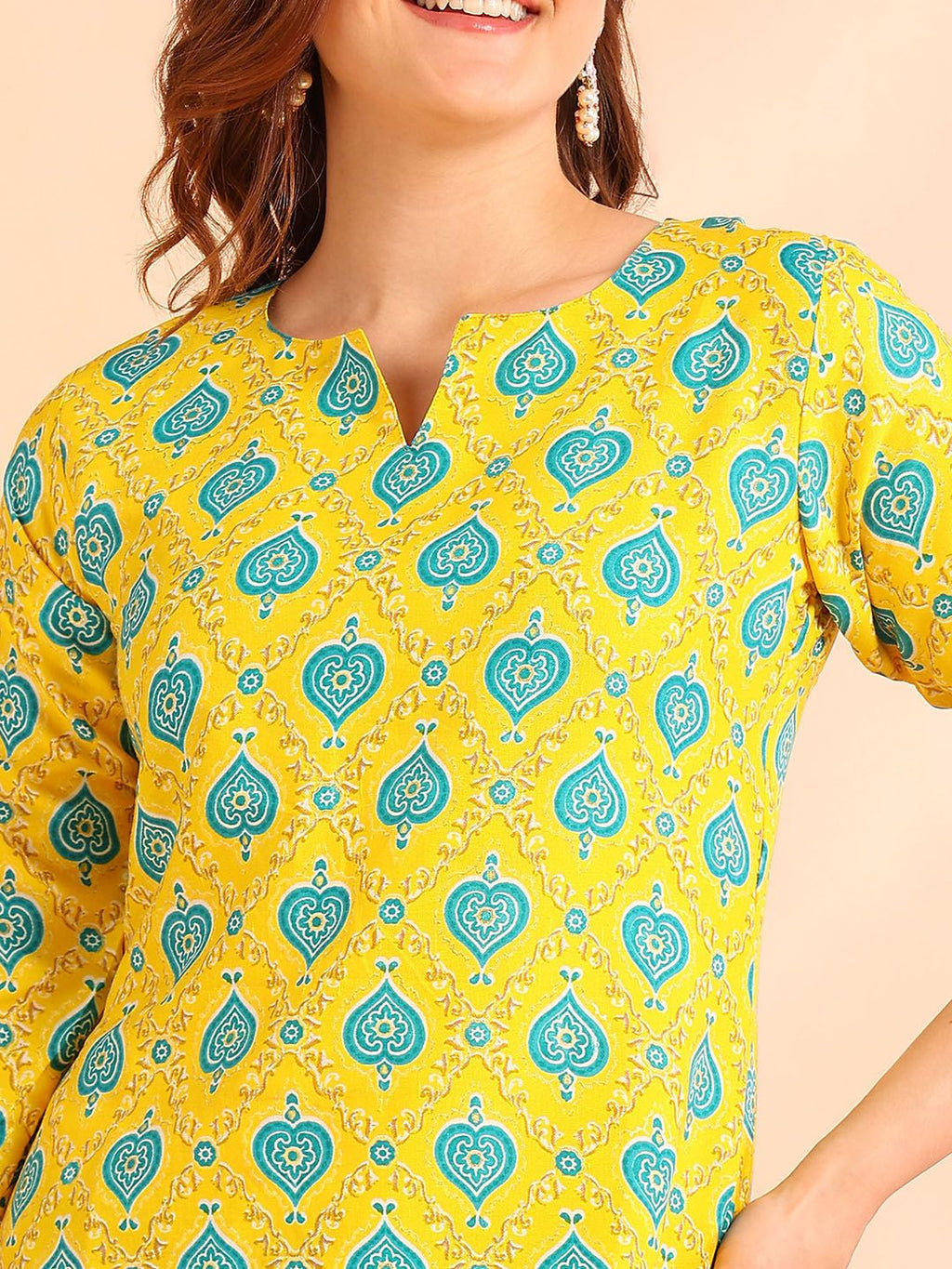 Dhimhi Women's Printed Silk Blend Kurta Sets - dhimhi