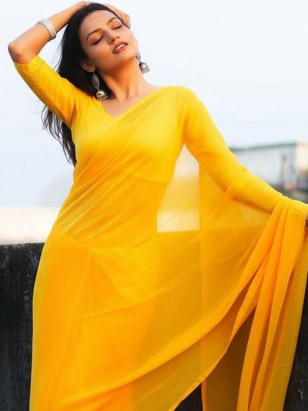 Dhimhi Women's Poly Georgette Saree