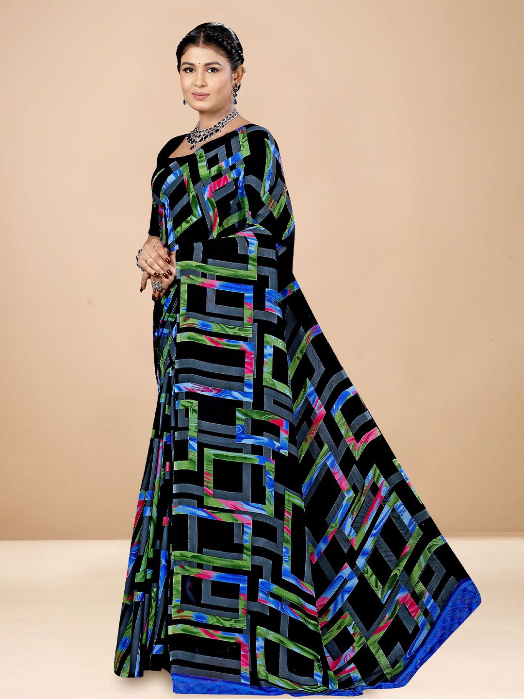 Dhimhi Women's Poly Georgette Saree