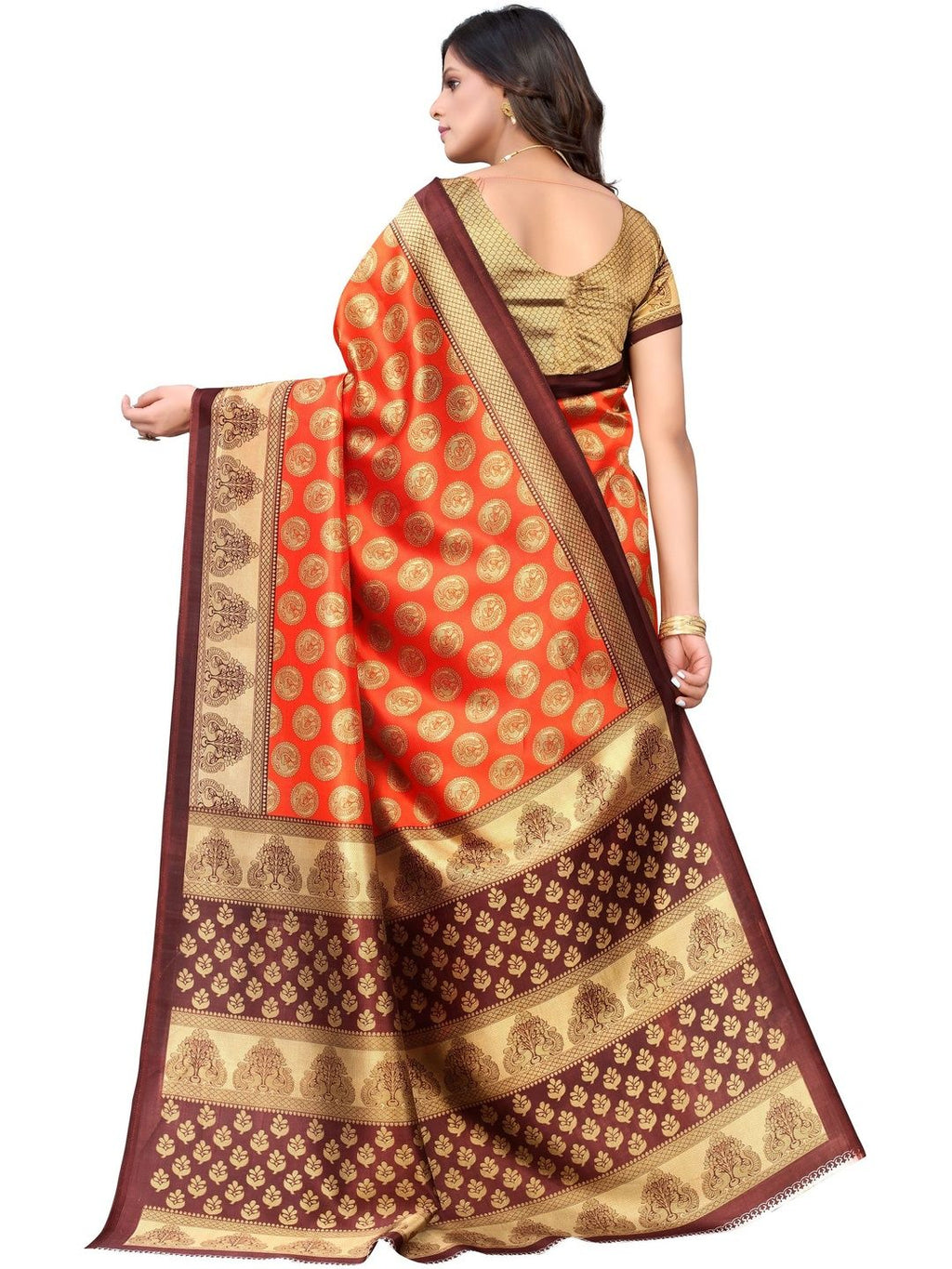 Dhimhi Women's Printed Art Silk Saree